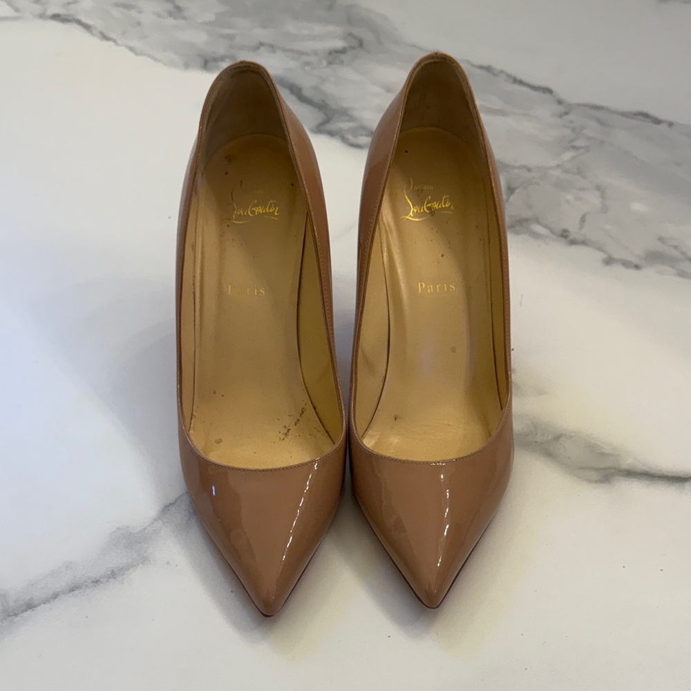 Christian Louboutin Beige Patent Heels